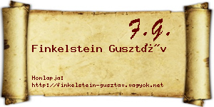 Finkelstein Gusztáv névjegykártya